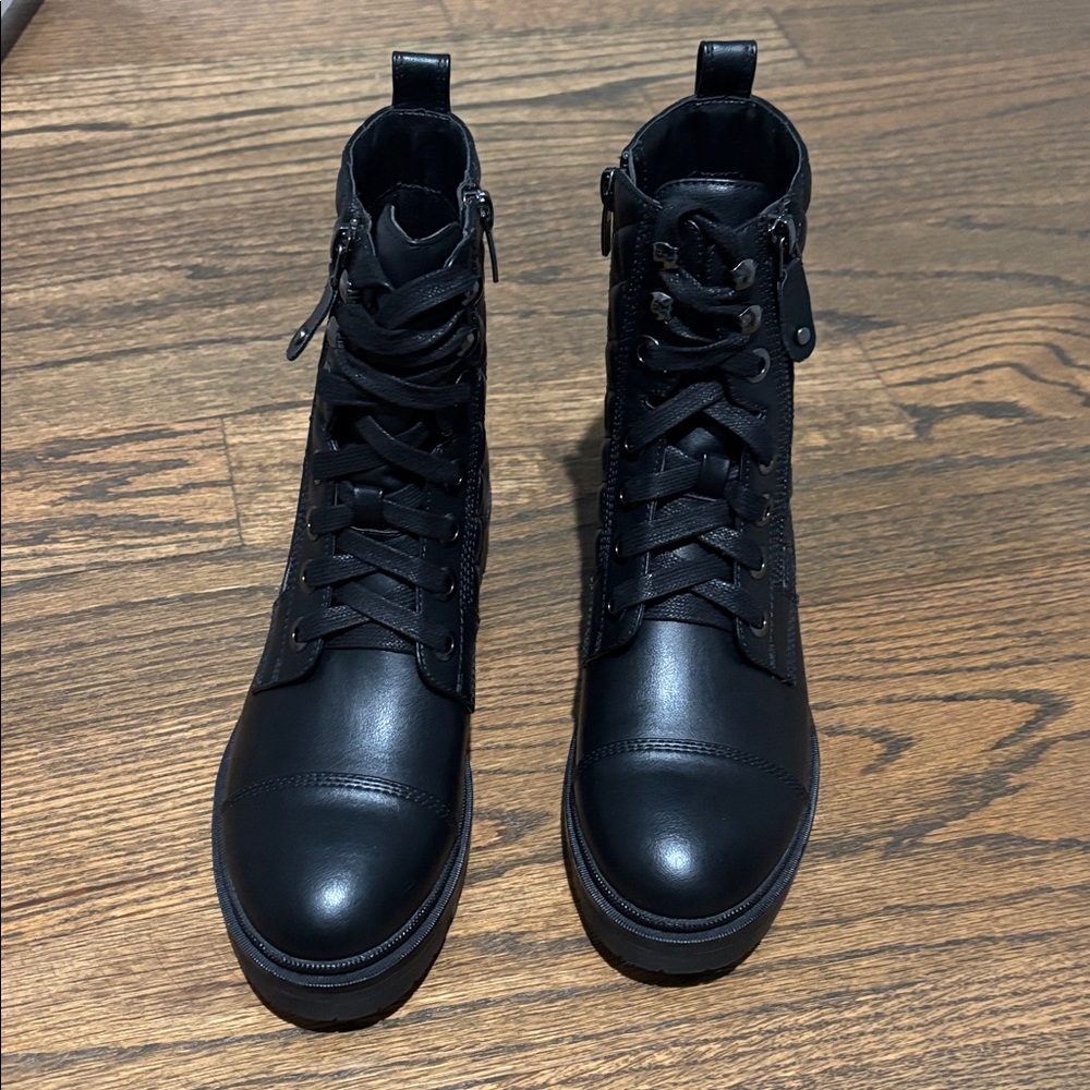 Nine West Black Lace Up Boots